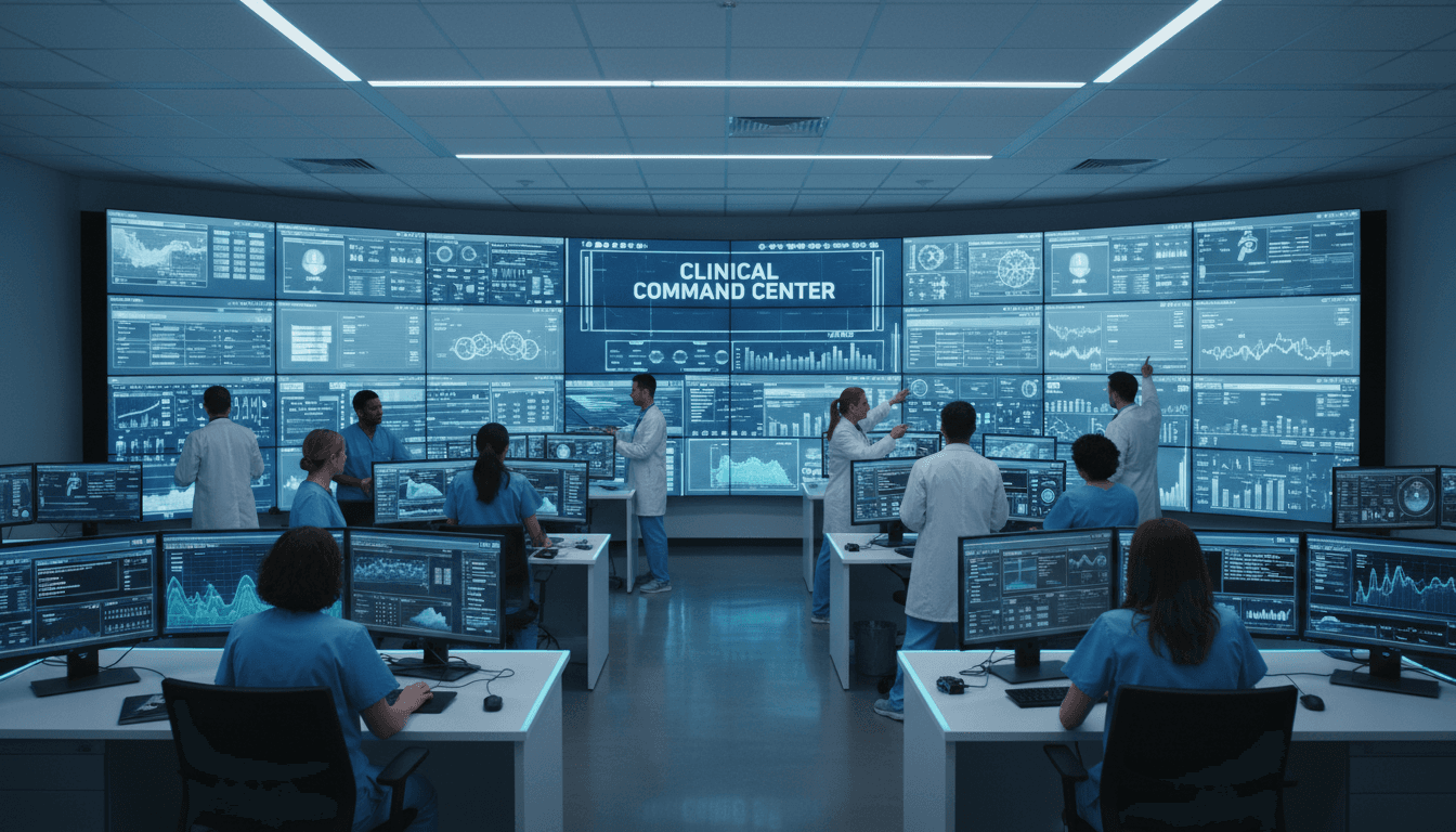 Hospital network with connected medical devices and cybersecurity monitoring system